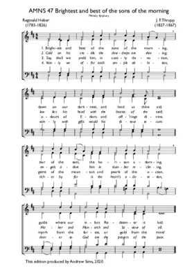 Brightest and best of the sons of the morning