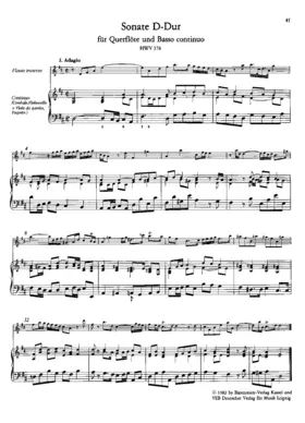 Flute Sonata in D major