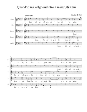 Quand'io mi volgo indietro a mirar gli anni