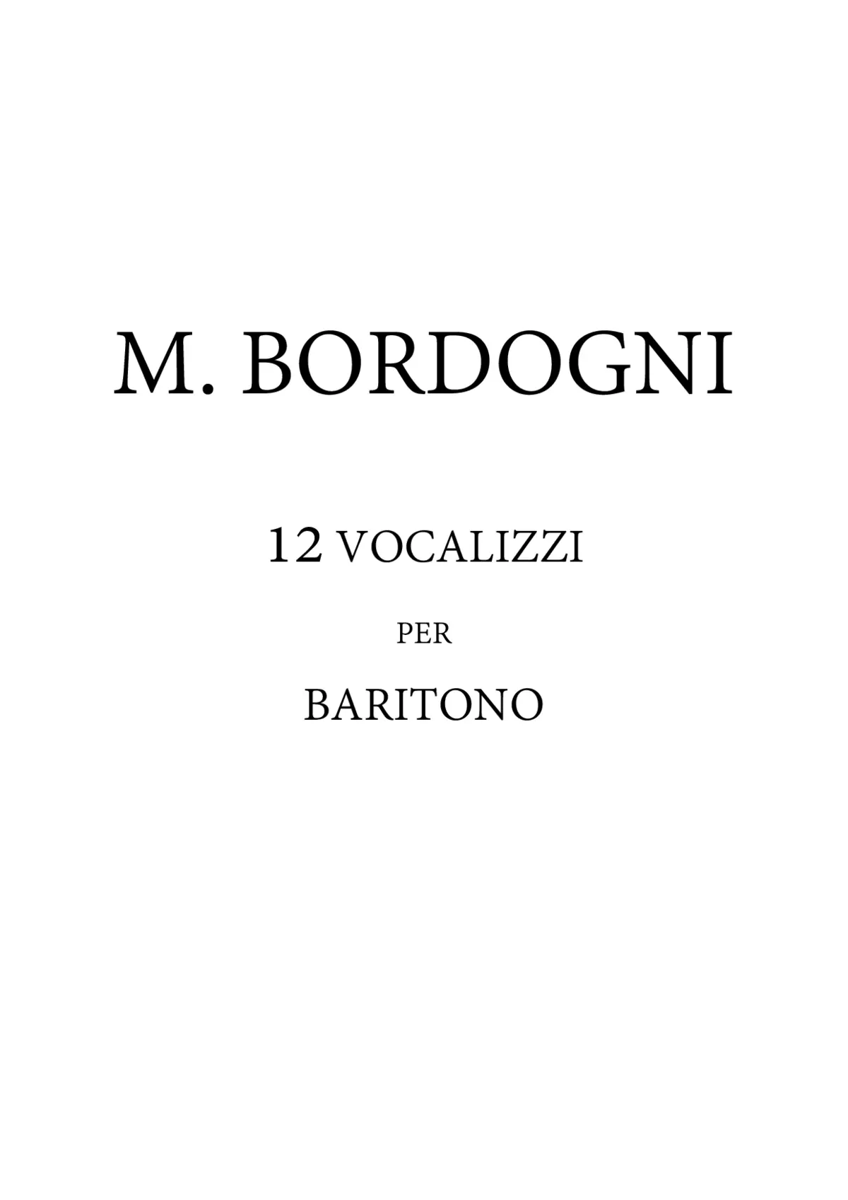 Didici nuovi vocalizzi per baritono - Page 1