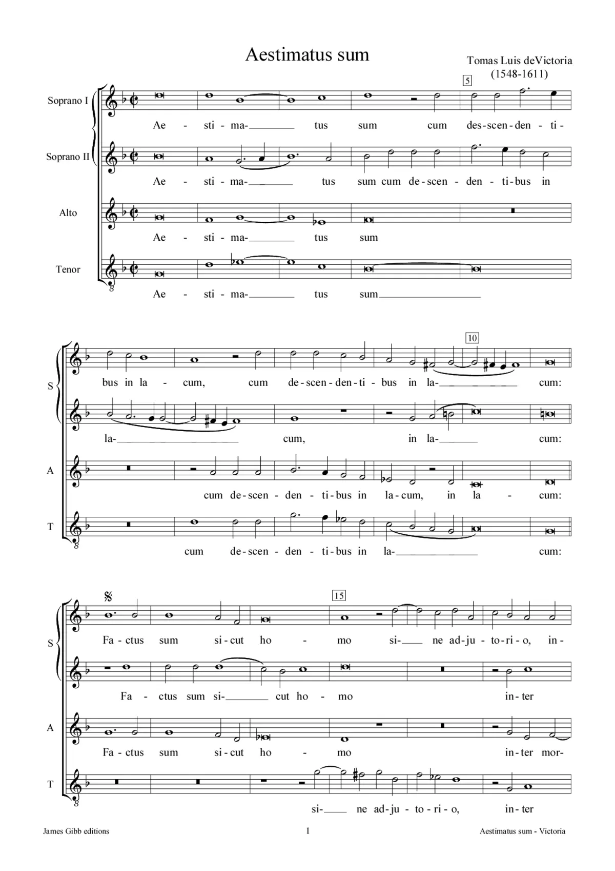 Aestimatus sum - Page 1