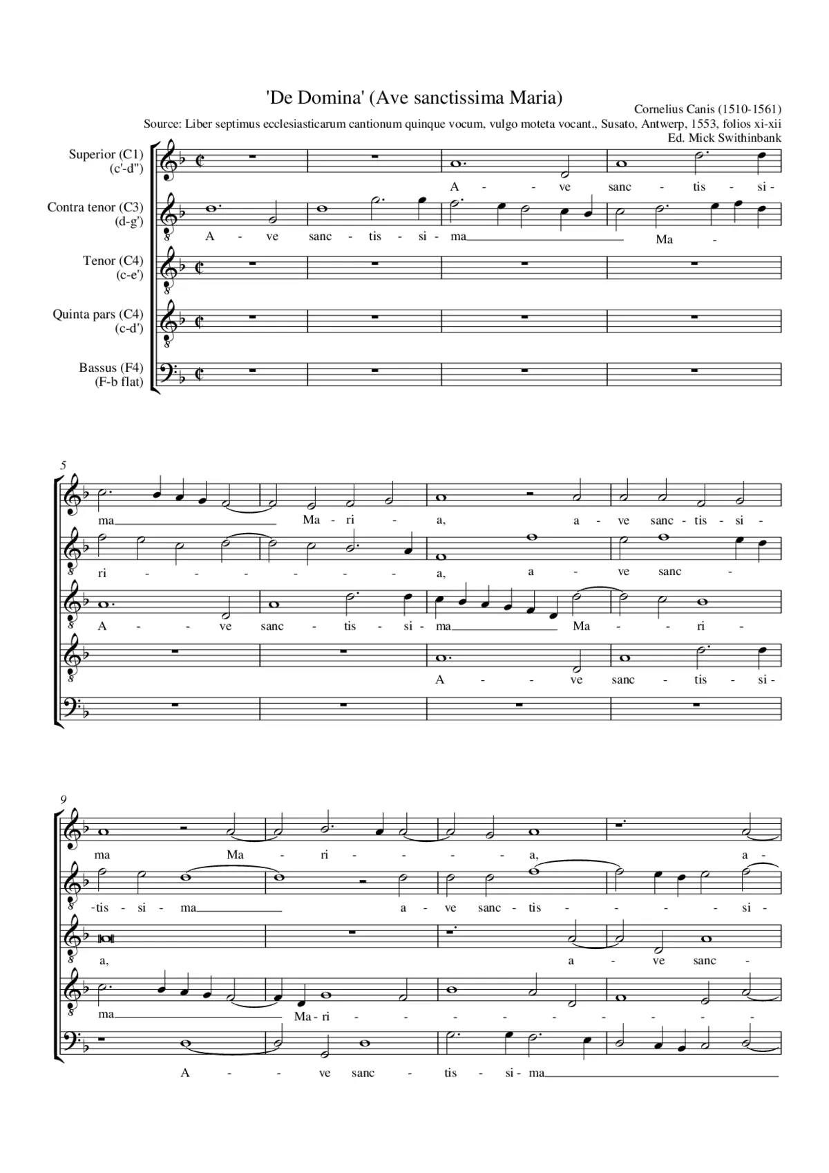 Ave sanctissima Maria - Page 1