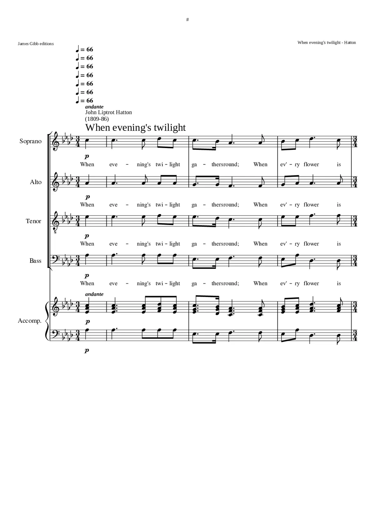 When evening's twilight - Page 1