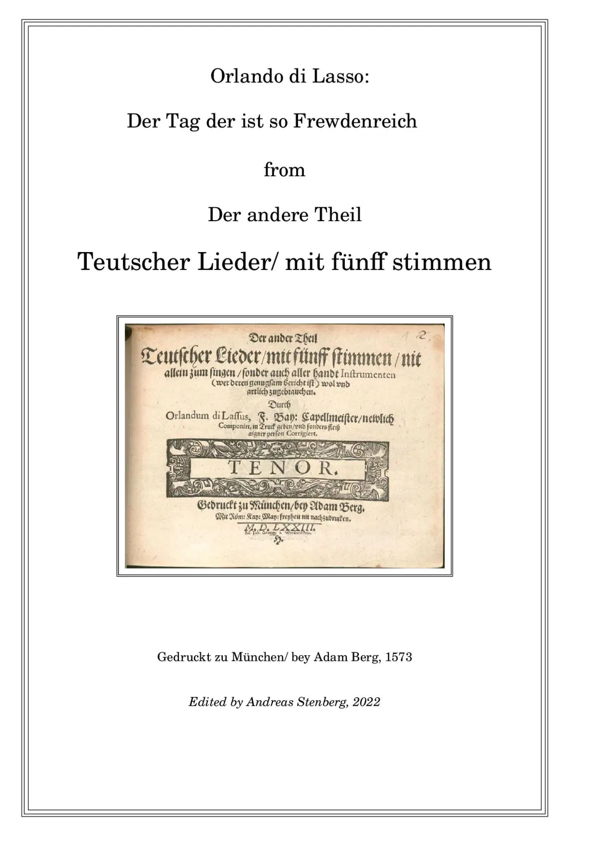 Der Tag der ist so Freudenreich a 5 - Page 1