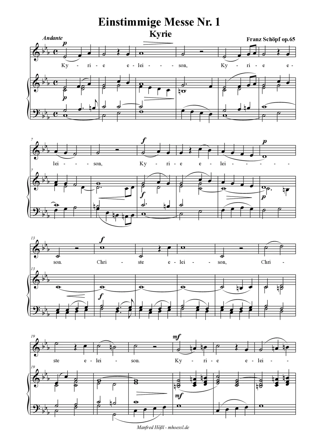 Einstimmige Messe Nr. 1 - Page 1