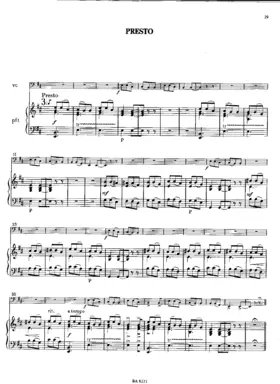 Presto for Cello and Piano
