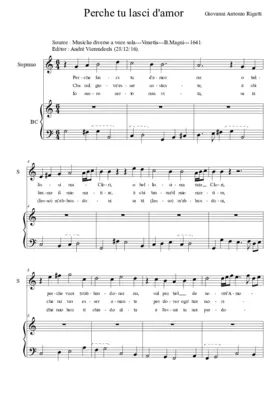 Perche tu lasci d'amor