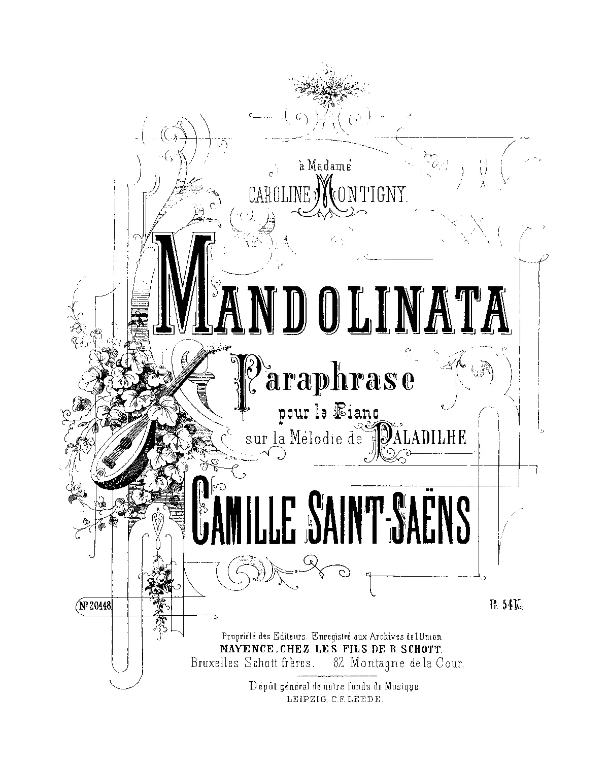 Paraphrase sur Mandolinata de Paladilhe - Page 1
