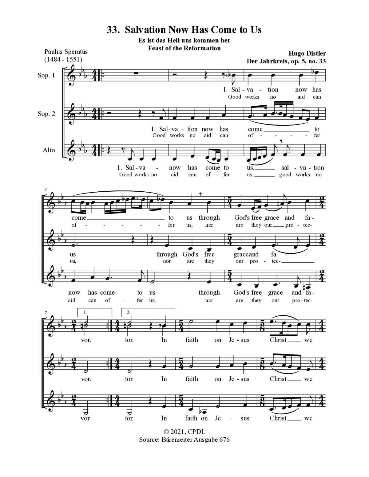 Es ist das Heil uns kommen her - Page 1
