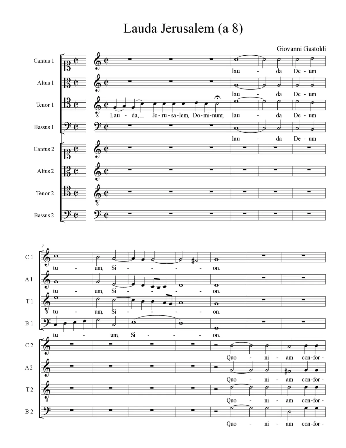 Lauda Jerusalem (a 8) - Page 1