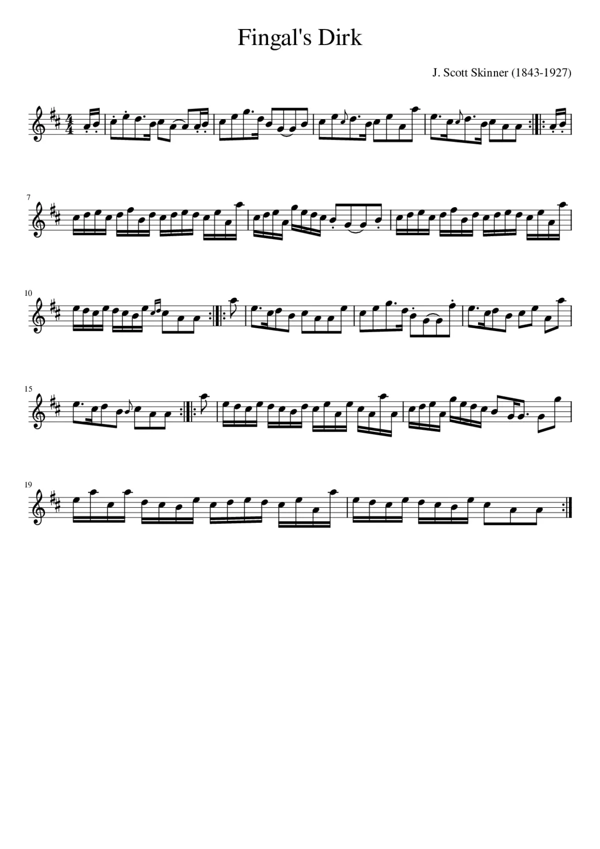 Fingal's Dirk - Page 1