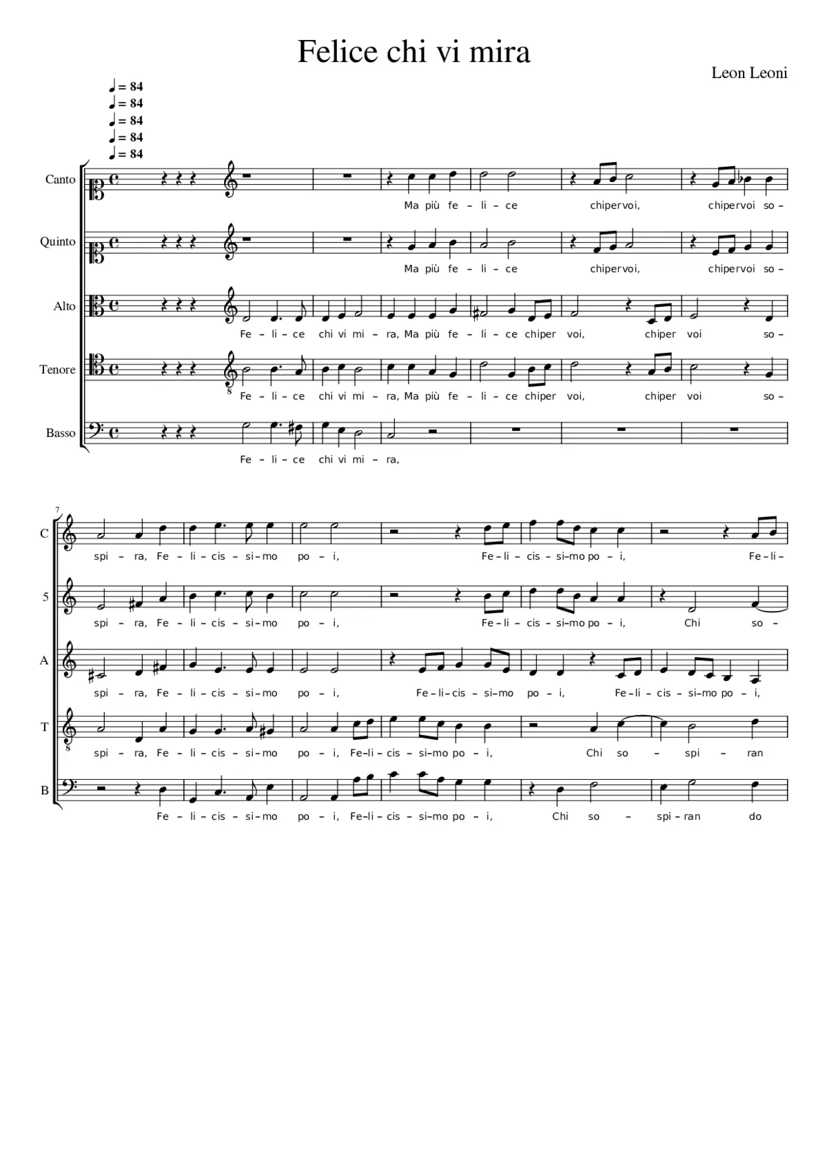 Felice chi vi mira - Page 1