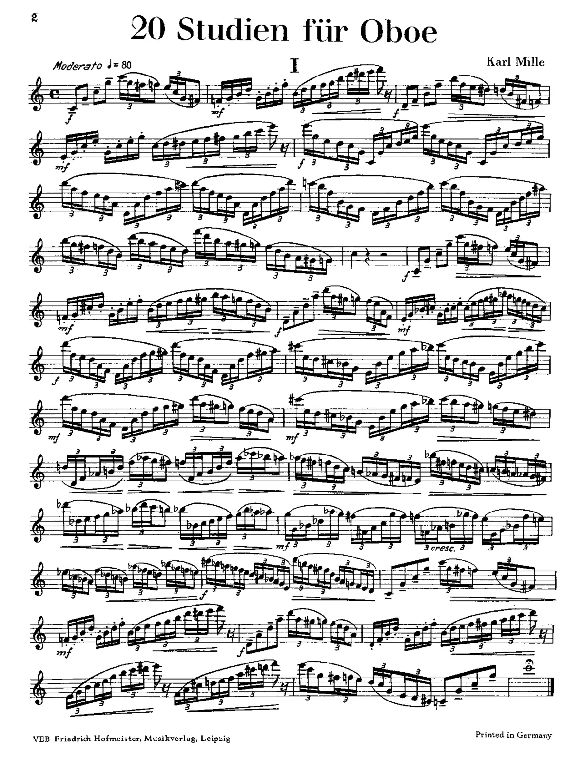 20 Studien für Oboe - Page 1