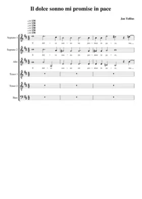 Il dolce sonno mi promise in pace