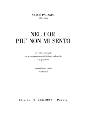 Nel cor più non mi sento