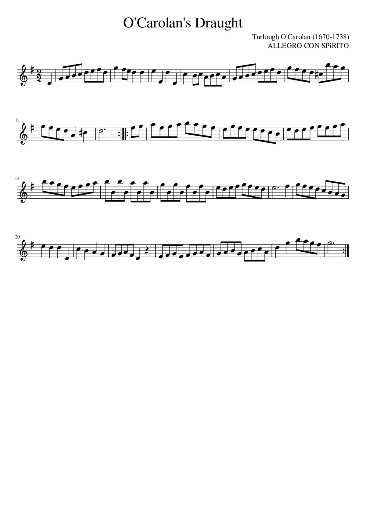 O'Carolan's Draught - Page 1