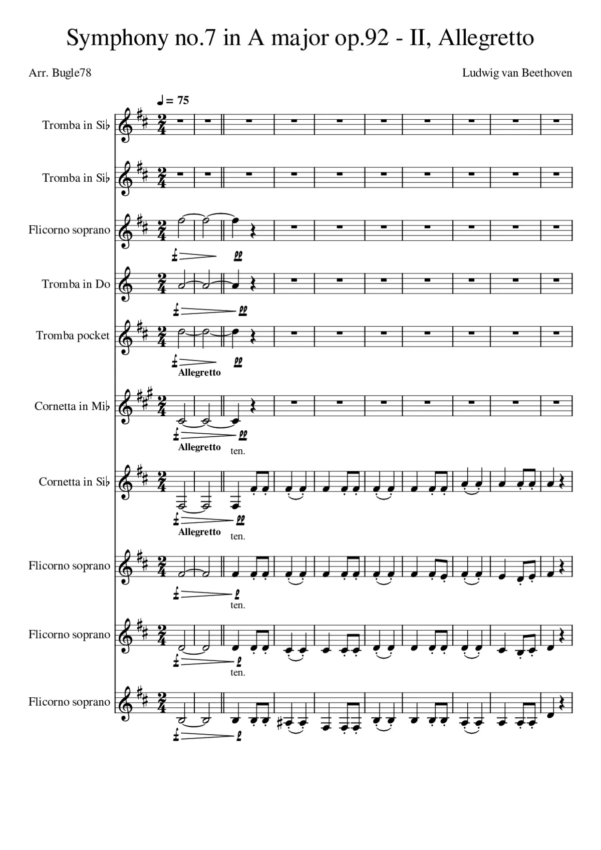 Symphony No.7 Op.92 - Page 1