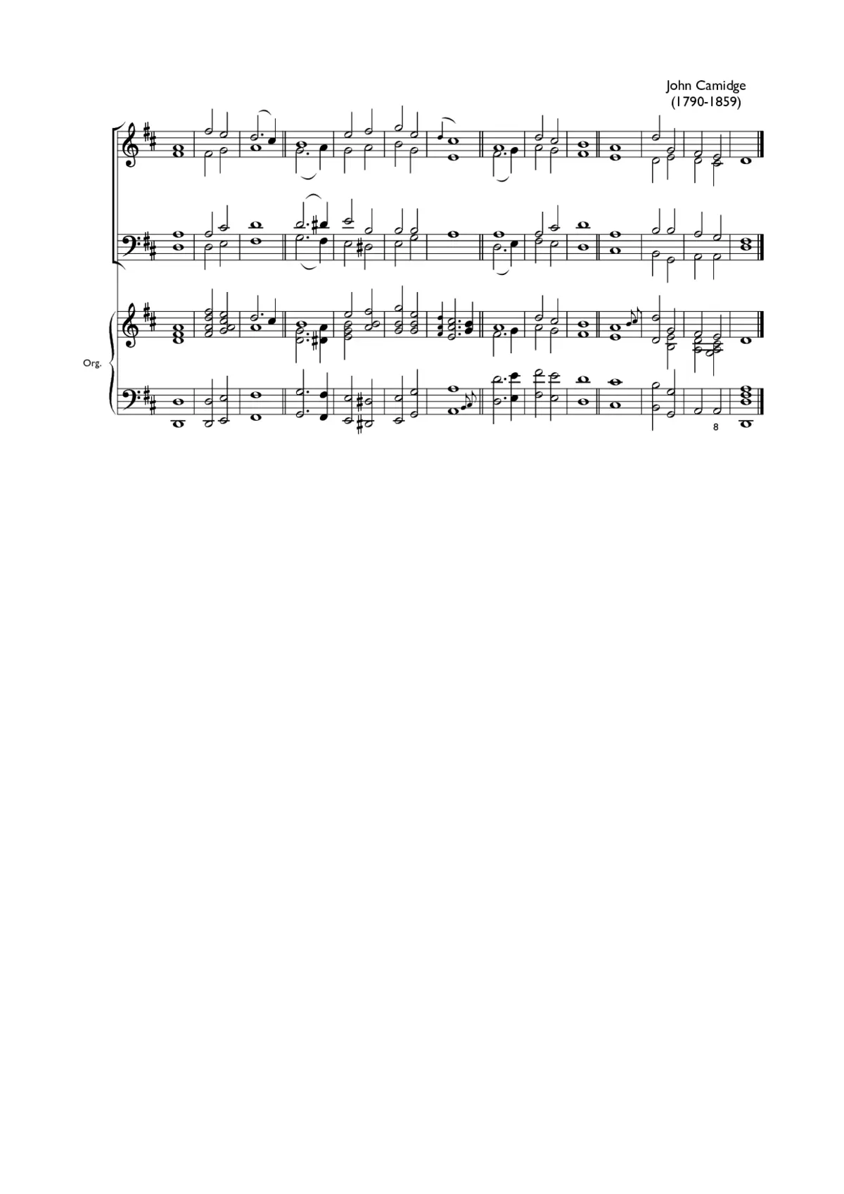 Double chant in D major - Page 1