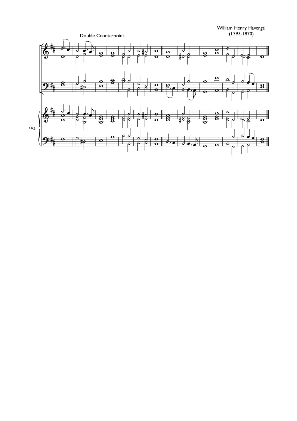 Double chant in D major II - Page 1