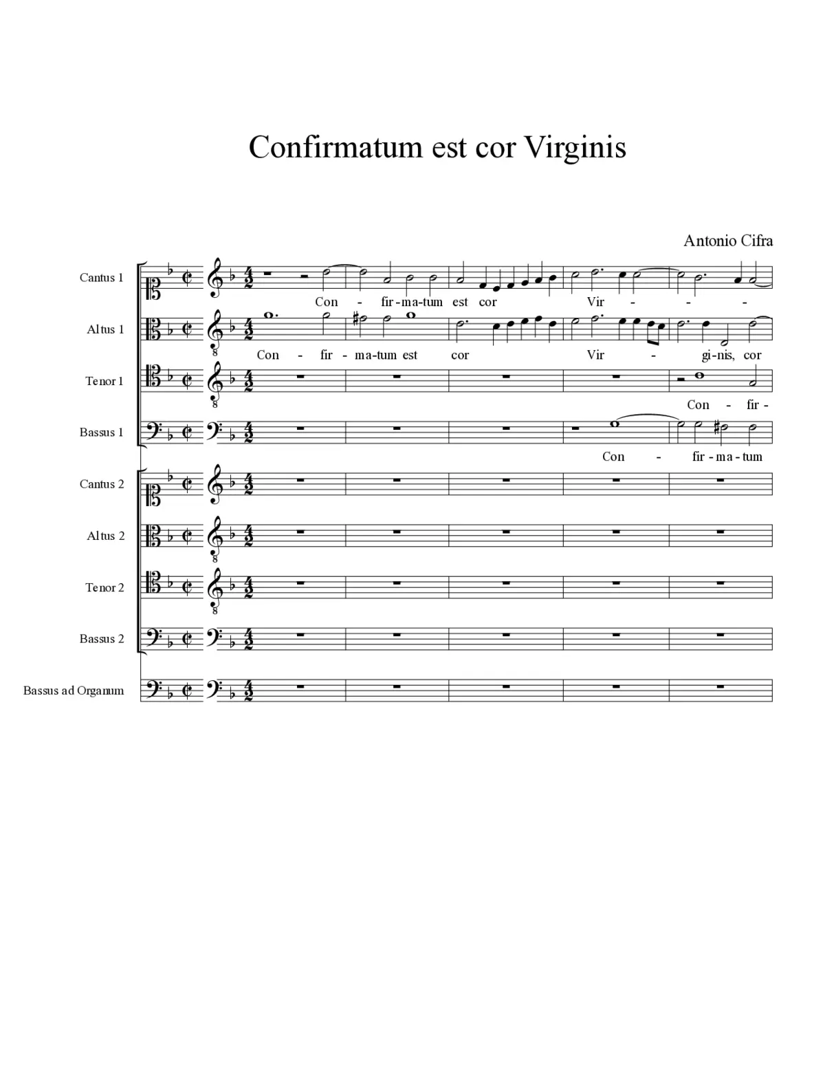 Confirmatum est cor Virginis - Page 1