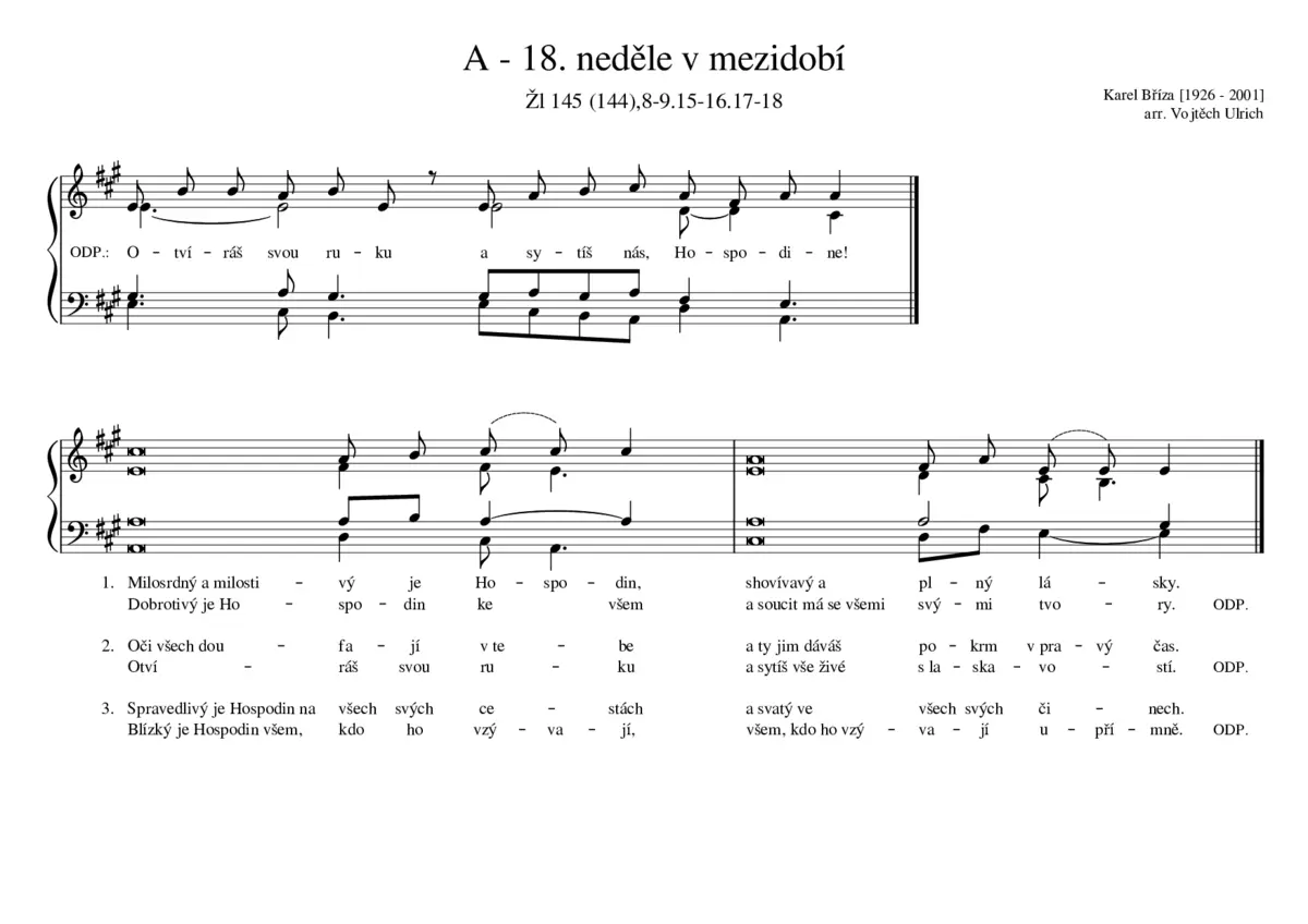 A - 18. neděle v mezidobí - Page 1