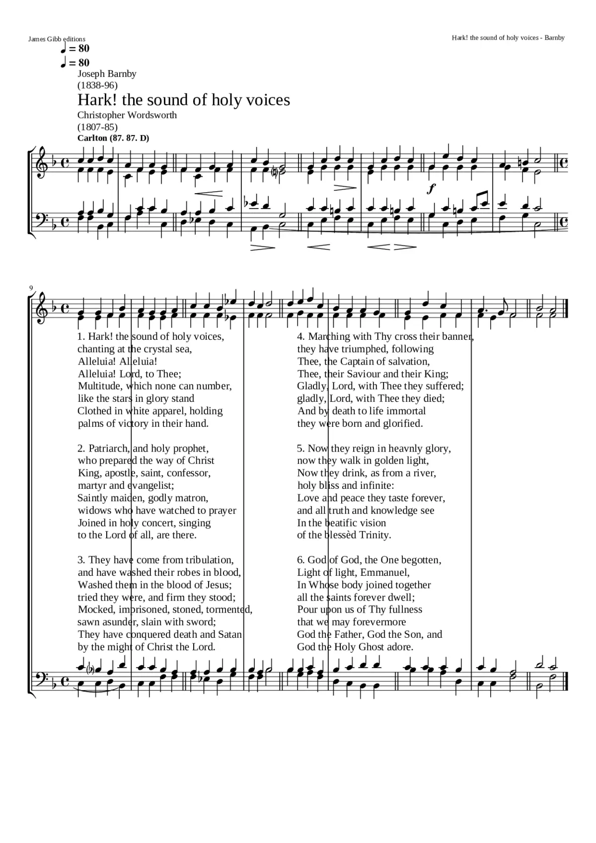 Hark! the sound of holy voices - Page 1