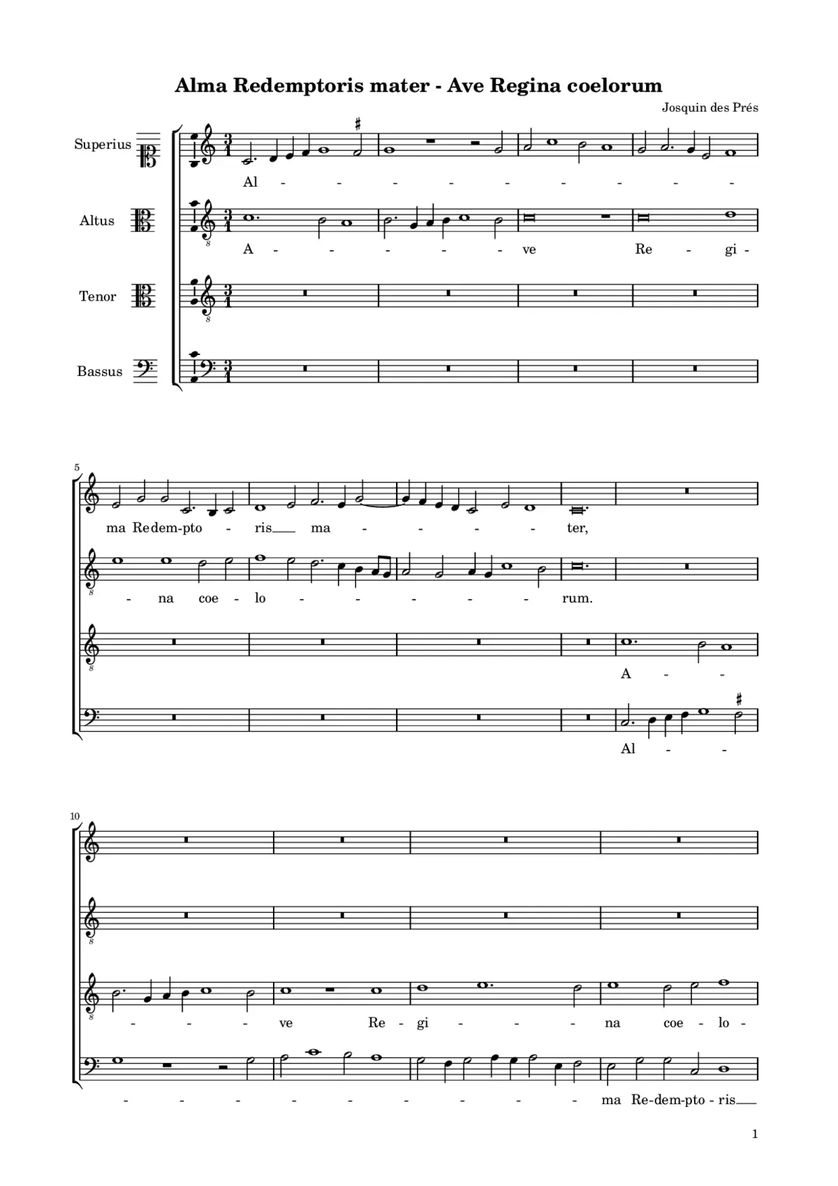 Alma Redemptoris mater - Ave Regina caelorum - Page 1