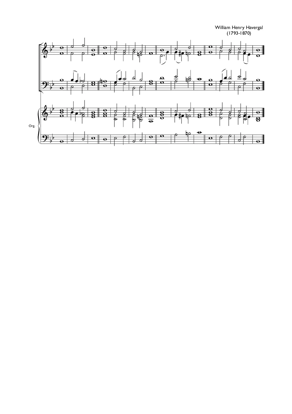 Double chant in B flat major III - Page 1
