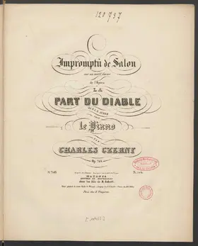 Impromptû de Salon sur un motif favori de l'Opéra La Part Du Diable