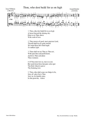 Thou, who dost build for us on high