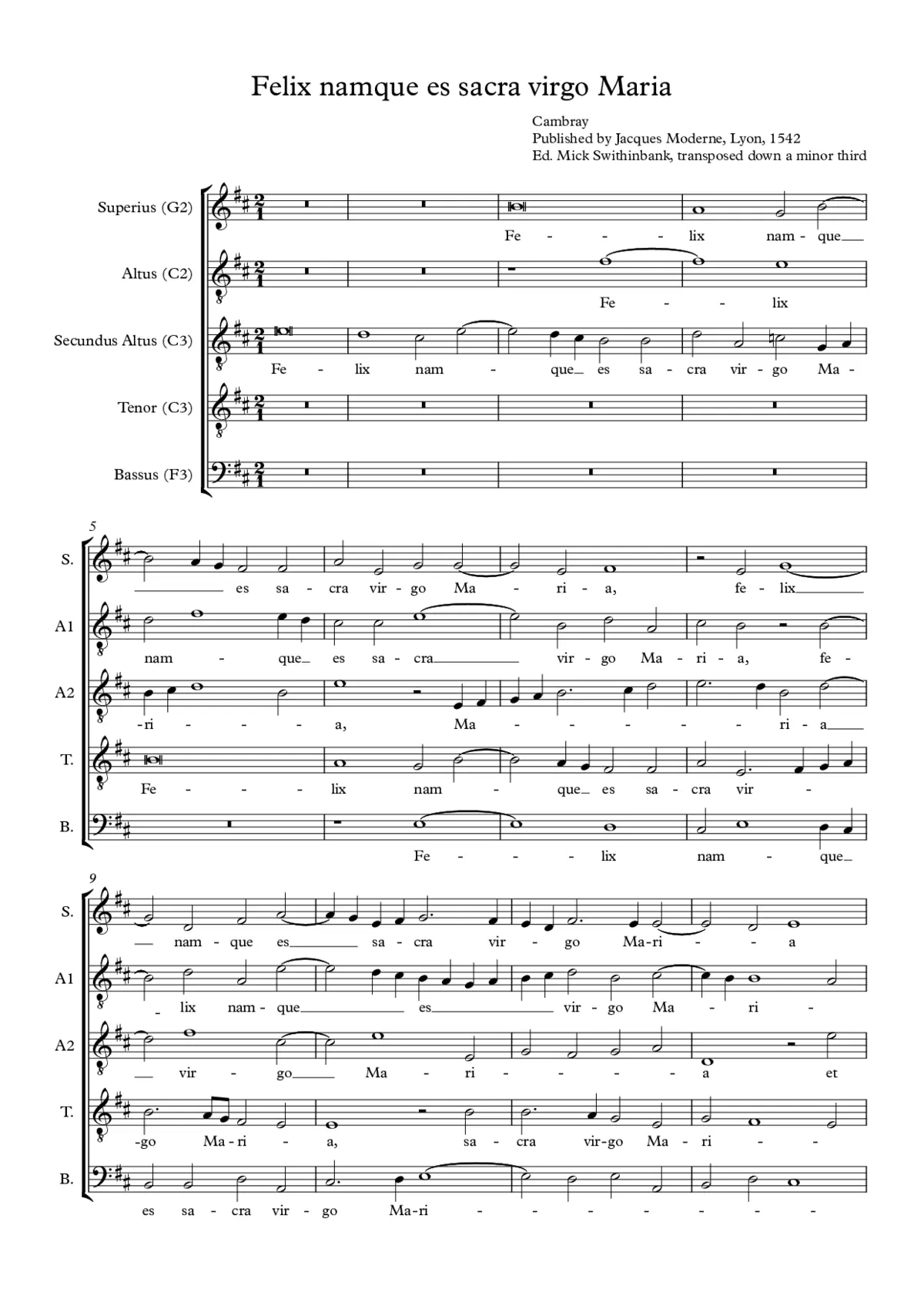 Felix namque - Page 1