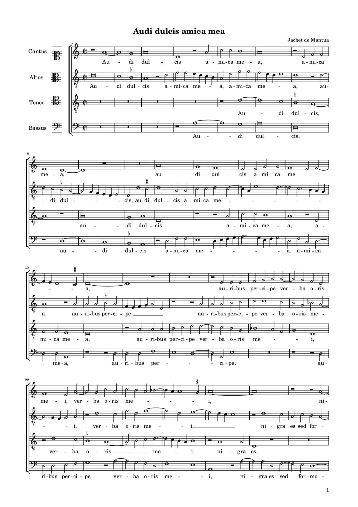 Audi dulcis amica mea - Page 1