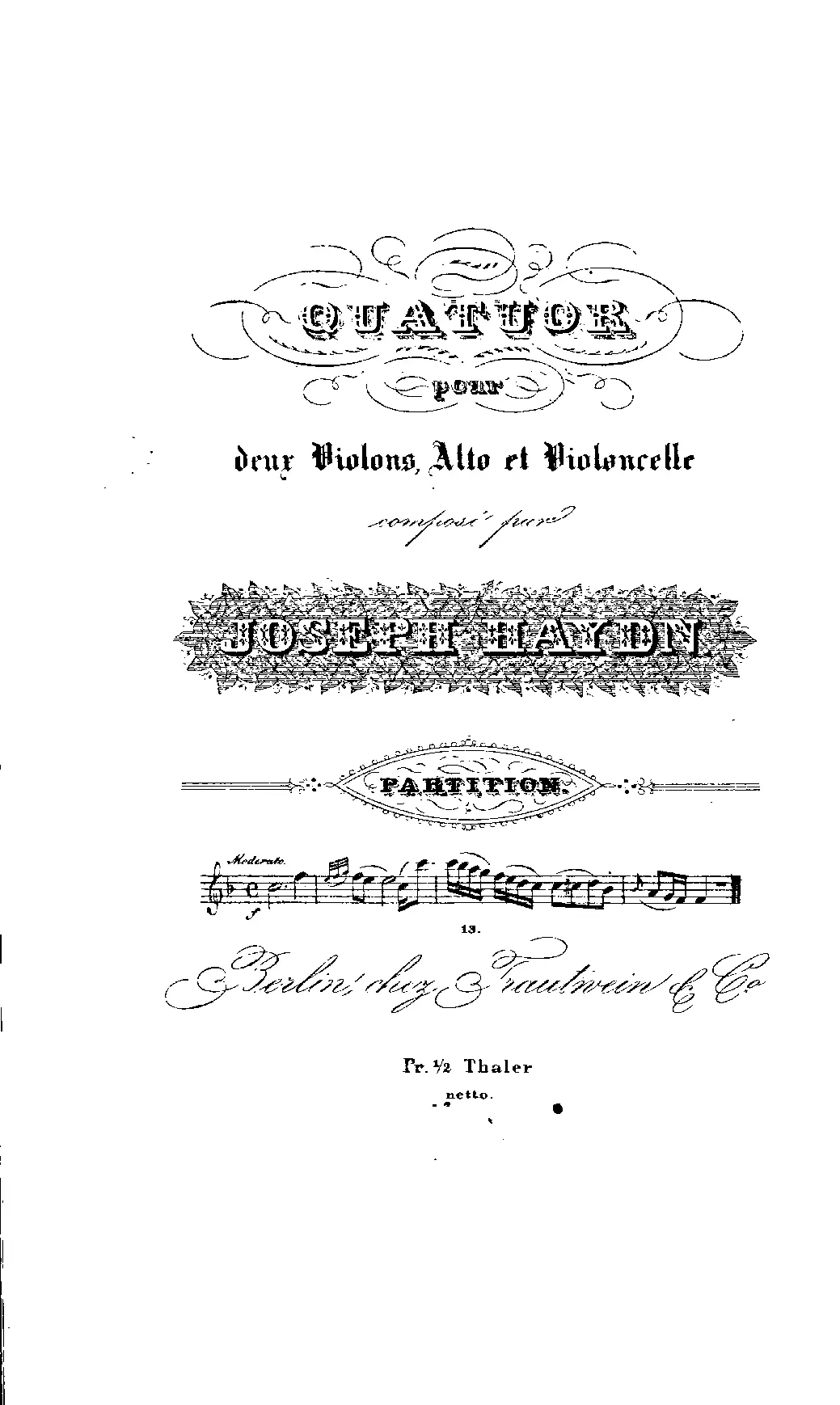 String Quartet in F major - Page 1