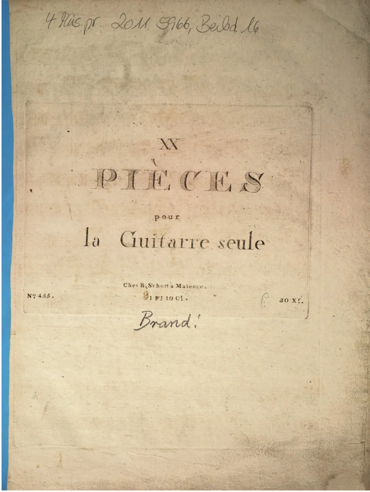 20 Pièces pour la Guitarre seule - Page 1