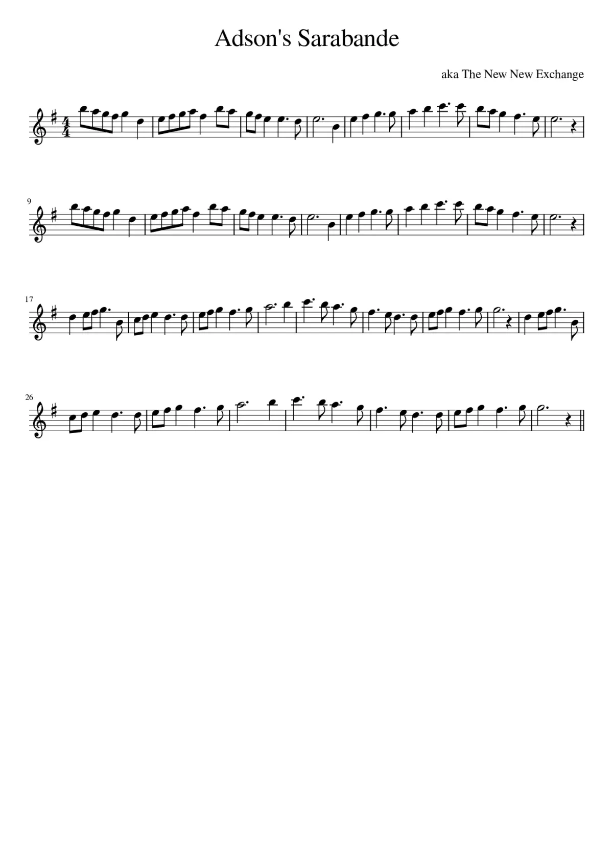Adson's Sarabande - Page 1