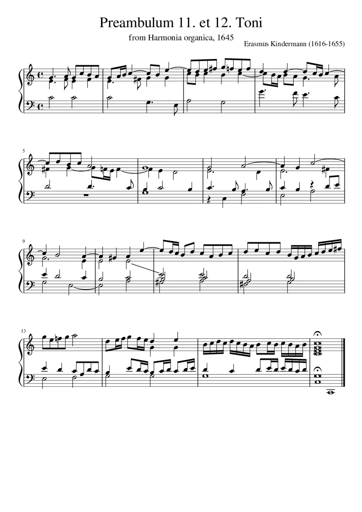 Preambulum 11. et 12. Toni - Page 1