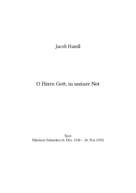 O Herre Gott, in meiner Not