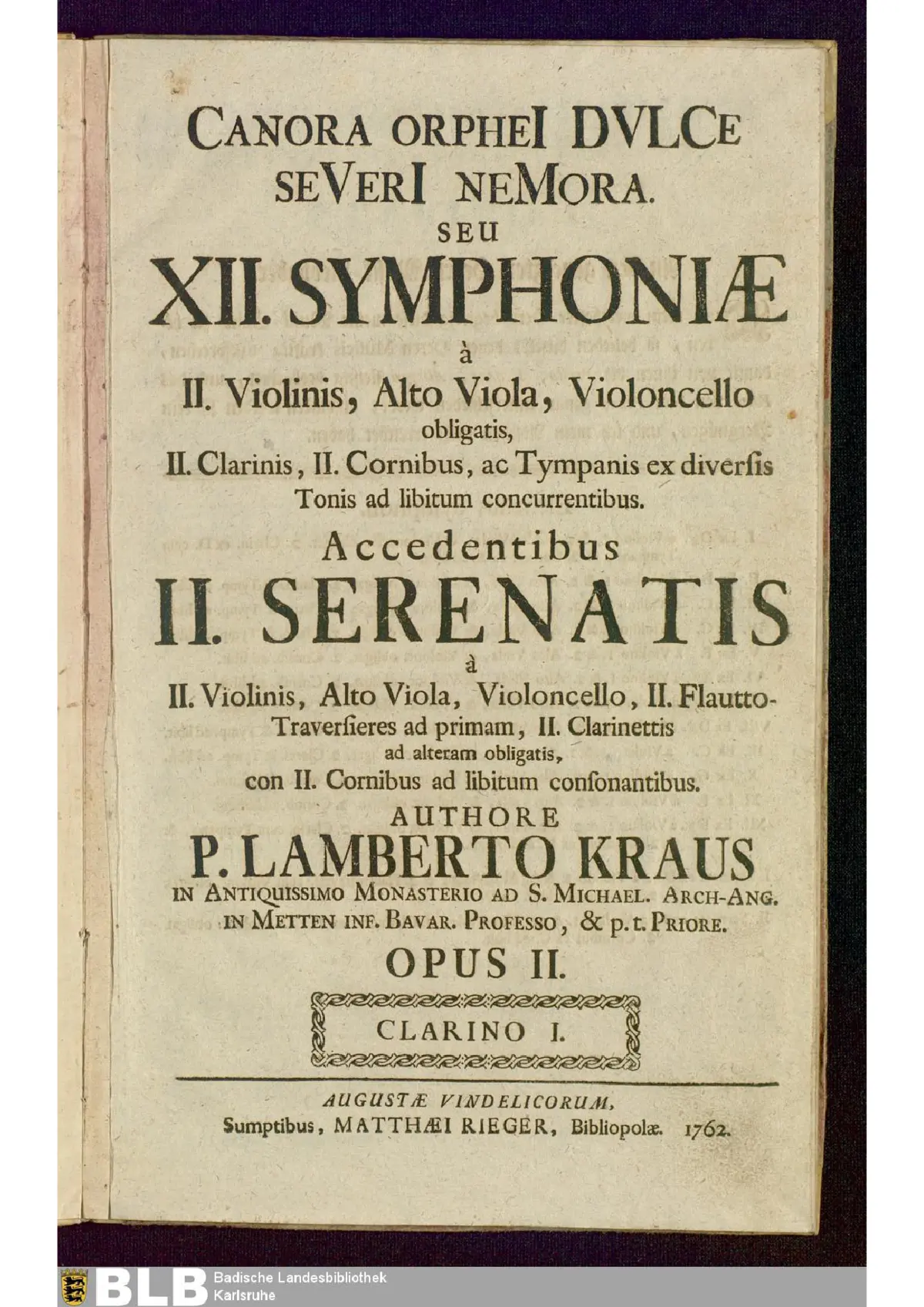 12 Symphonies and 2 Serenatas - Page 1