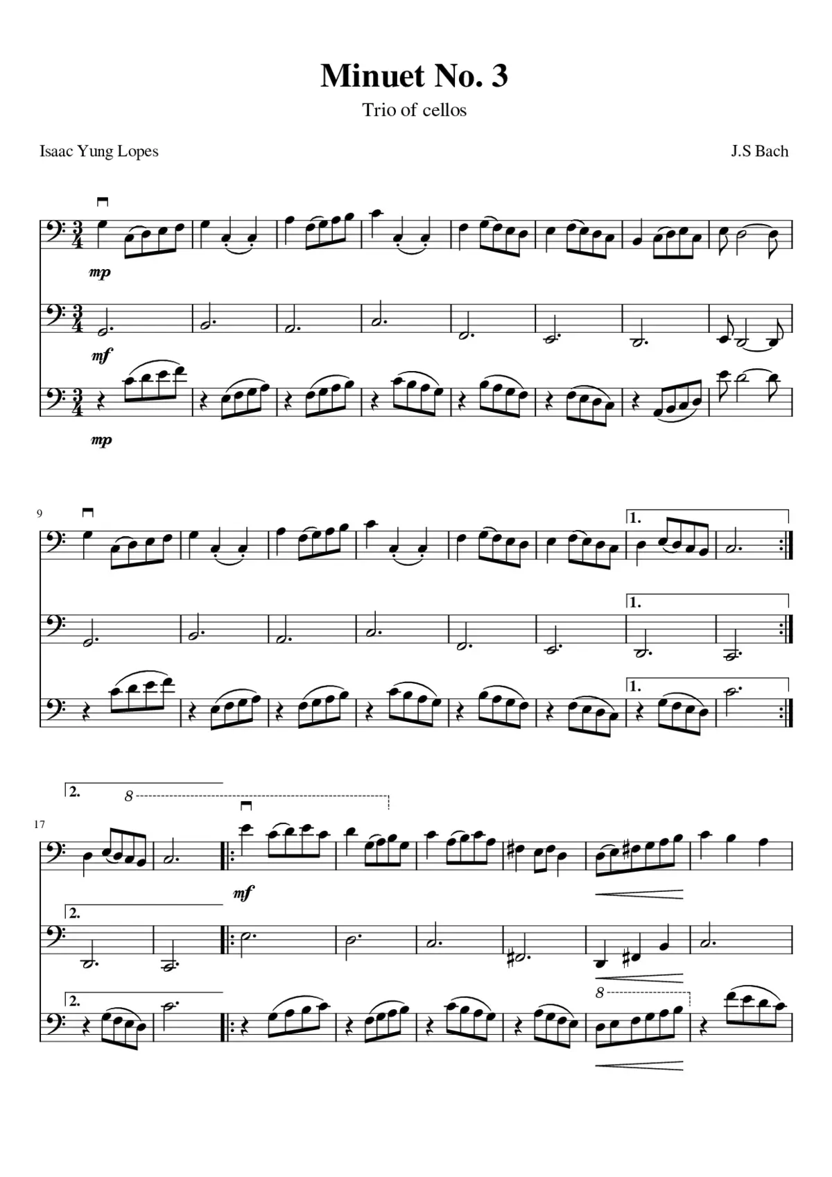 Minuet no.3 - Page 1