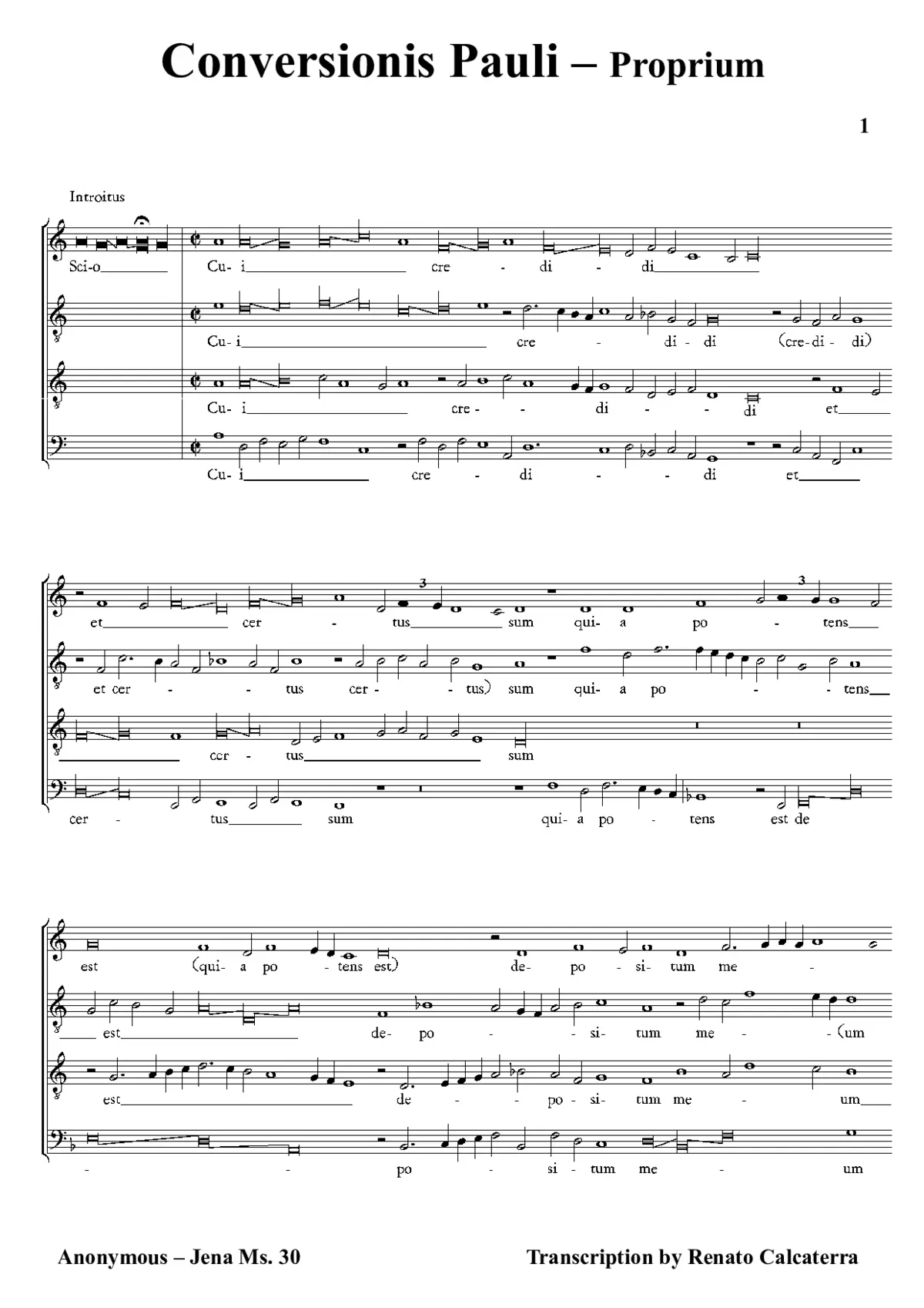 Conversionis Pauli - Proprium - Page 1