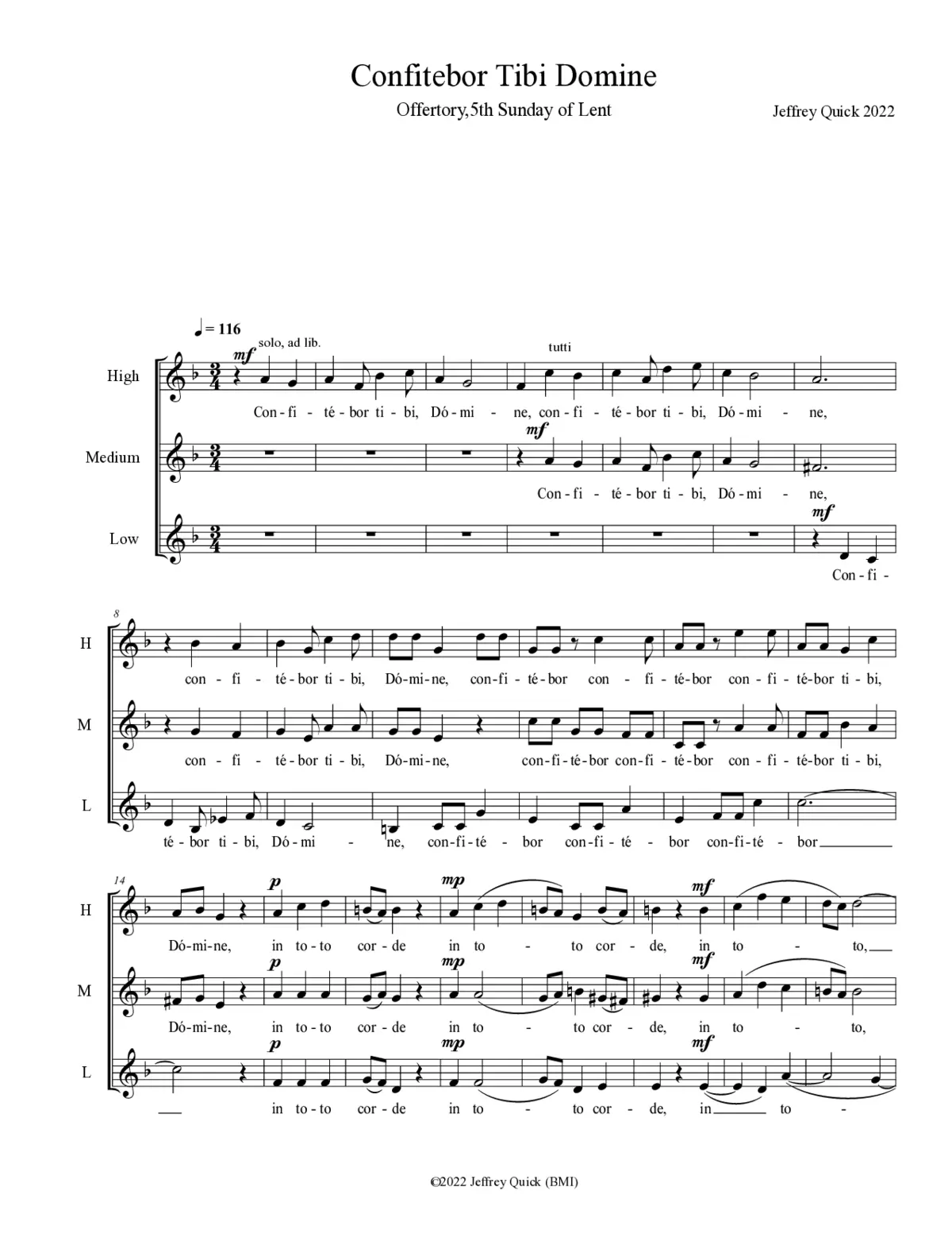 Confitebor tibi Domine - Page 1