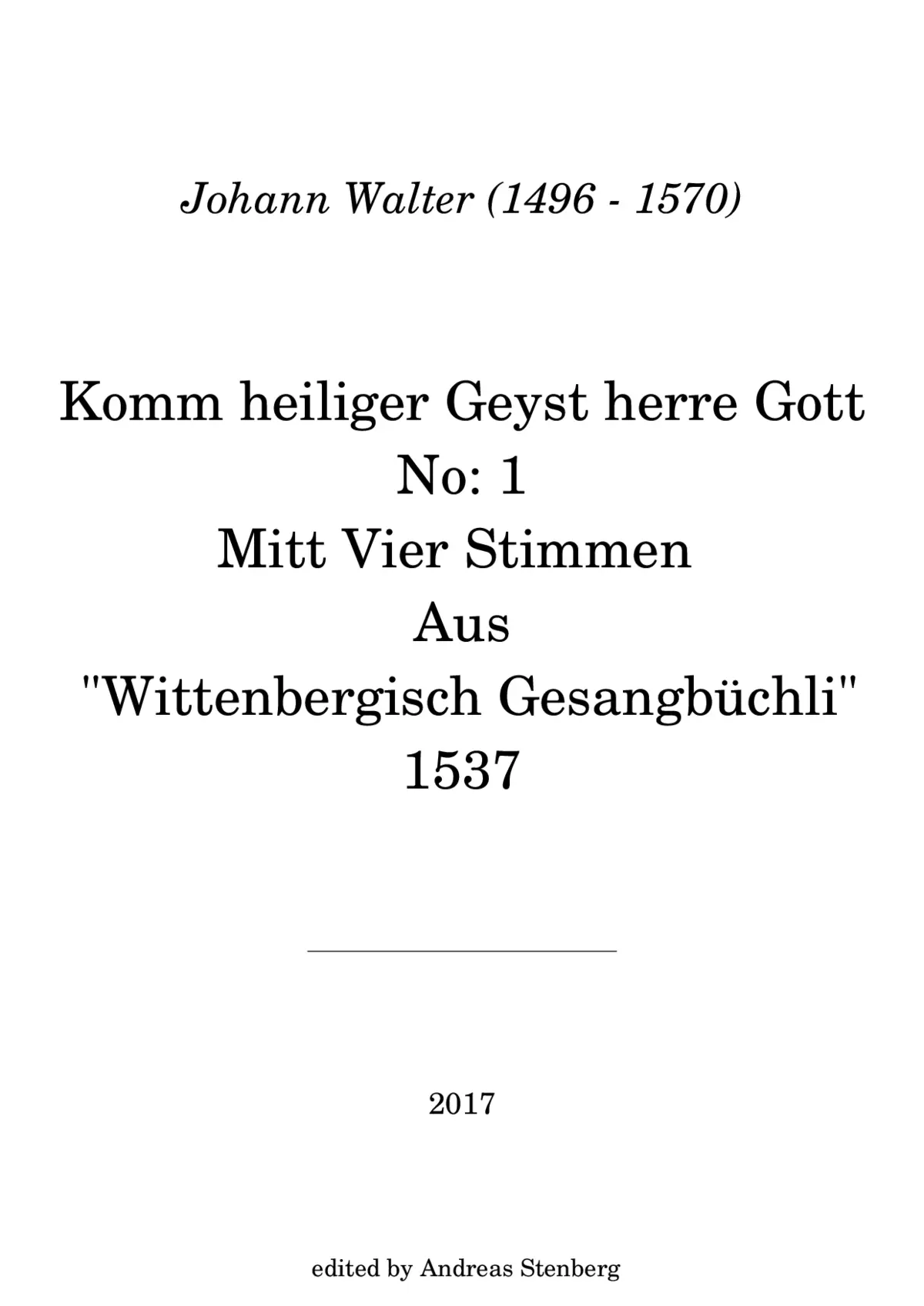 Komm, heiliger Geist - Page 1