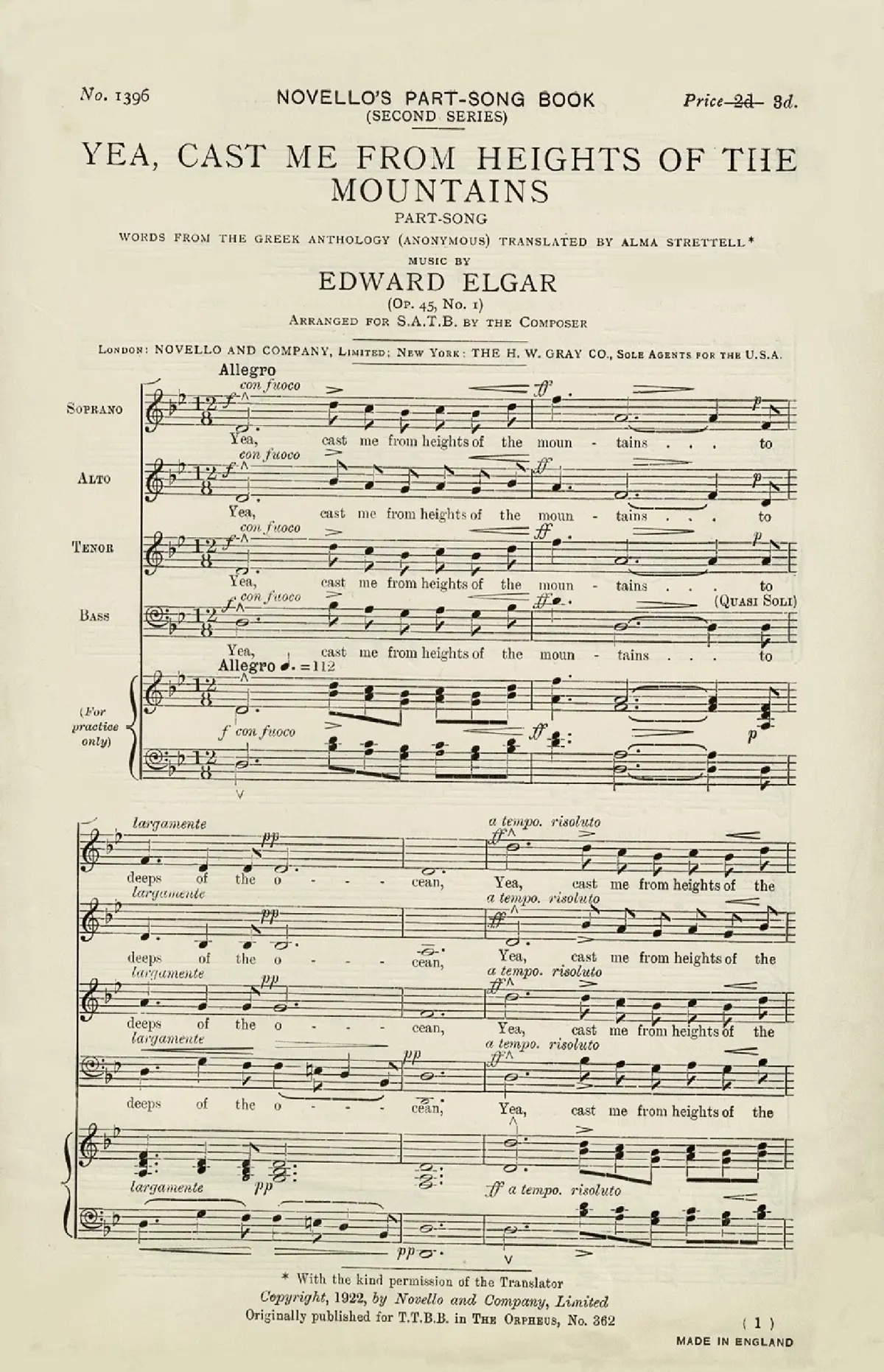 5 Part-Songs from the Greek Anthology - Page 1