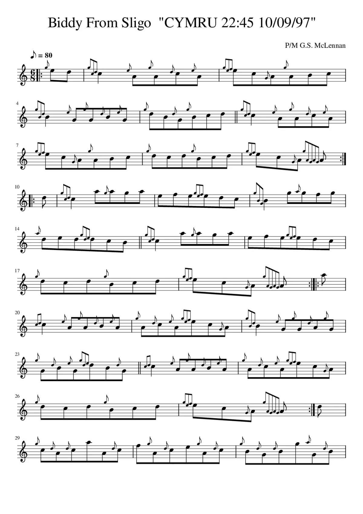 Biddy From Sligo - Page 1