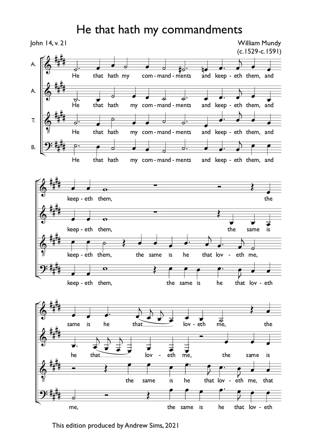 He that hath my commandments - Page 1