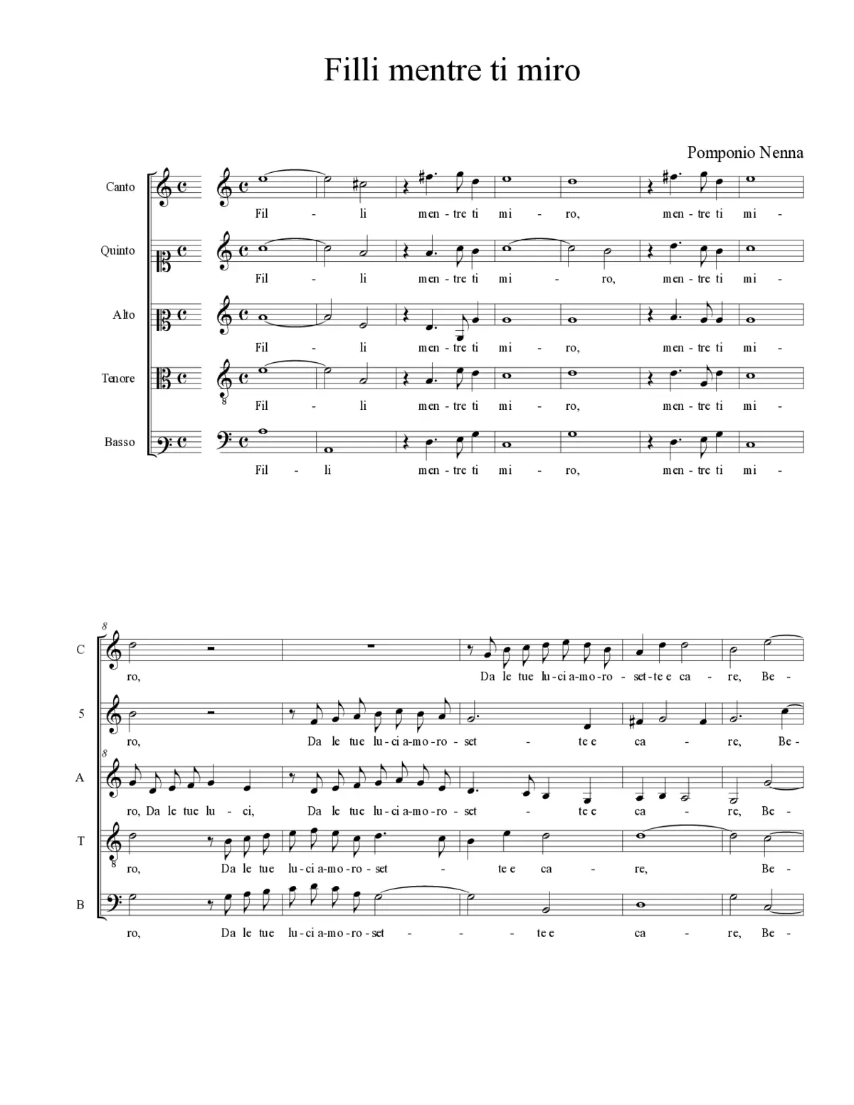 Filli mentre ti miro - Page 1