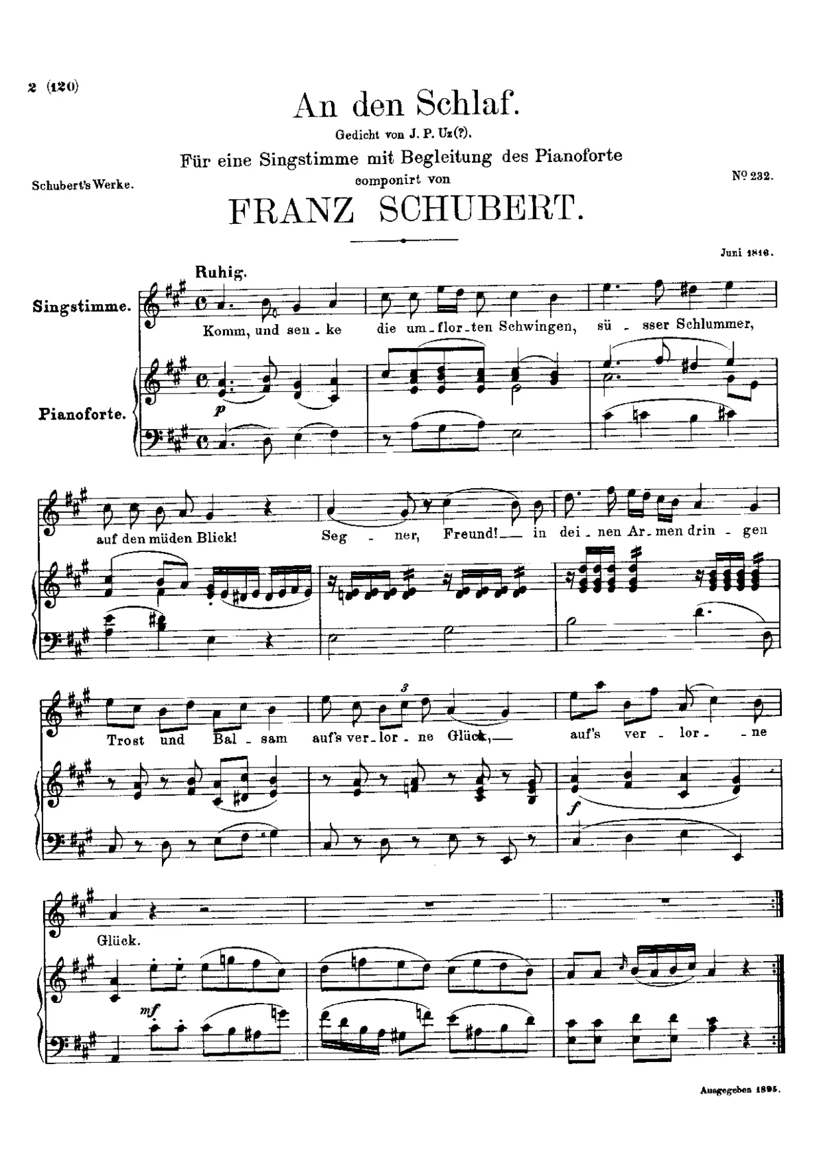 An den Schlaf - Page 1