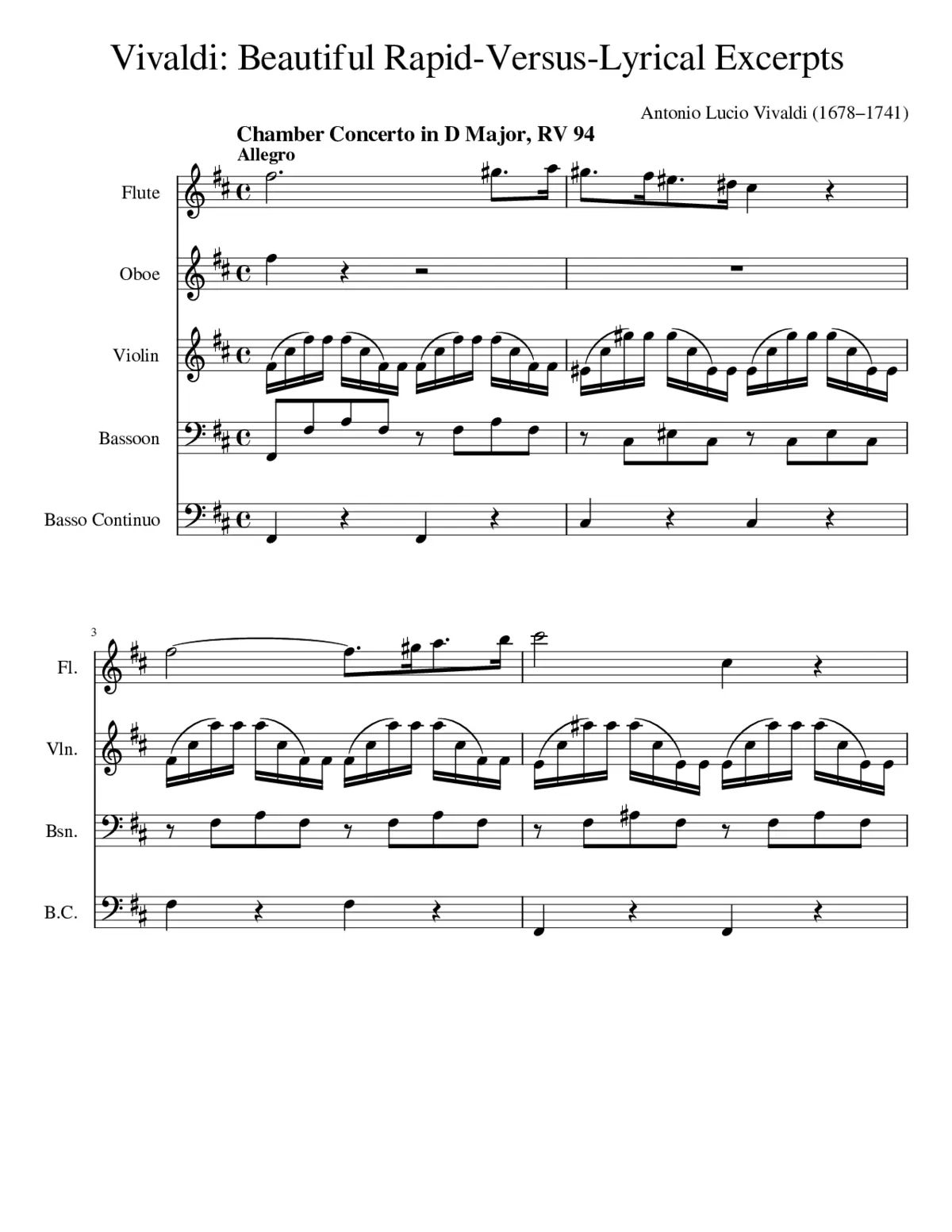 Concerto for 2 Violins in A minor RV 522 - Page 1