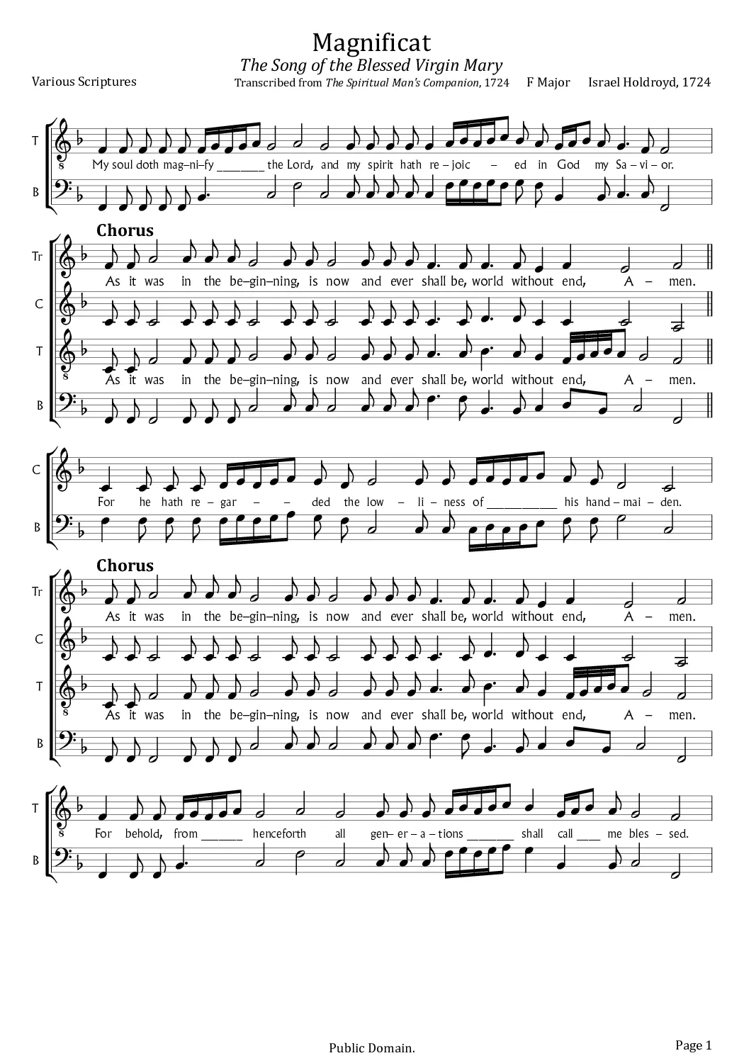 Magnificat - Page 1