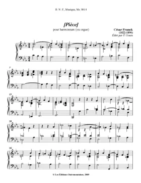 (Pièce) pour harmonium ou orgue